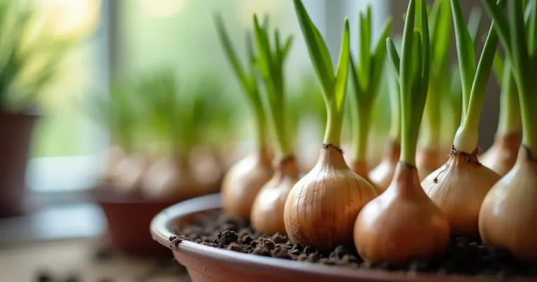 Growing onions from onions indoors and in the garden
